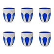 Set 6 pahare pentru apa, acril alb/albastru Aqua - BACI MILANO