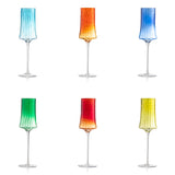 Set 6 pahare pentru sampanie, asortate, 250 ml, Barena - SALVIATI
