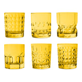 Set 6 pahare Tumbler, acril galben, Crystal Touch - BACI MILANO