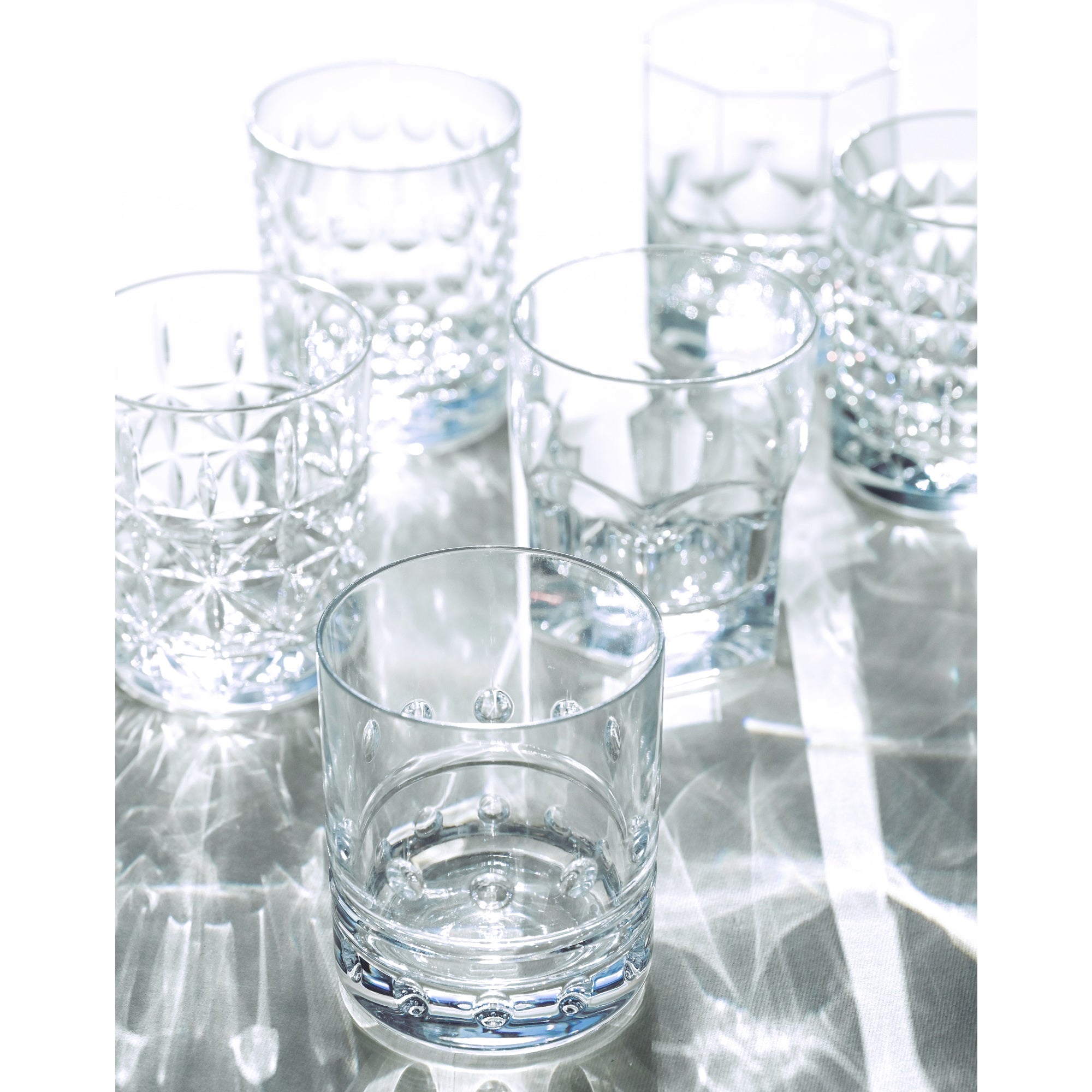 Set 6 pahare Tumbler, acril transparent, Crystal Touch - BACI MILANO