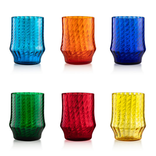 Set 6 pahare tumbler, asortate, 400 ml, Barena - SALVIATI