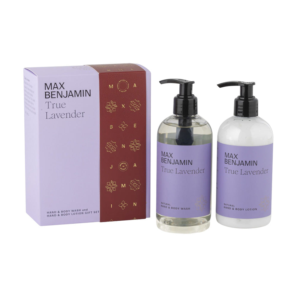 Set cadou gel de dus si lotiune de corp, True Lavender, 300 ml, colectia Classic - MAX BENJAMIN