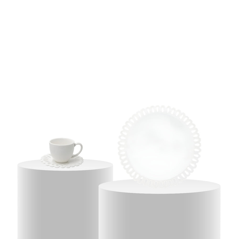 Set pentru cafea, 7 piese, Giulietta - LA PORCELLANA BIANCA