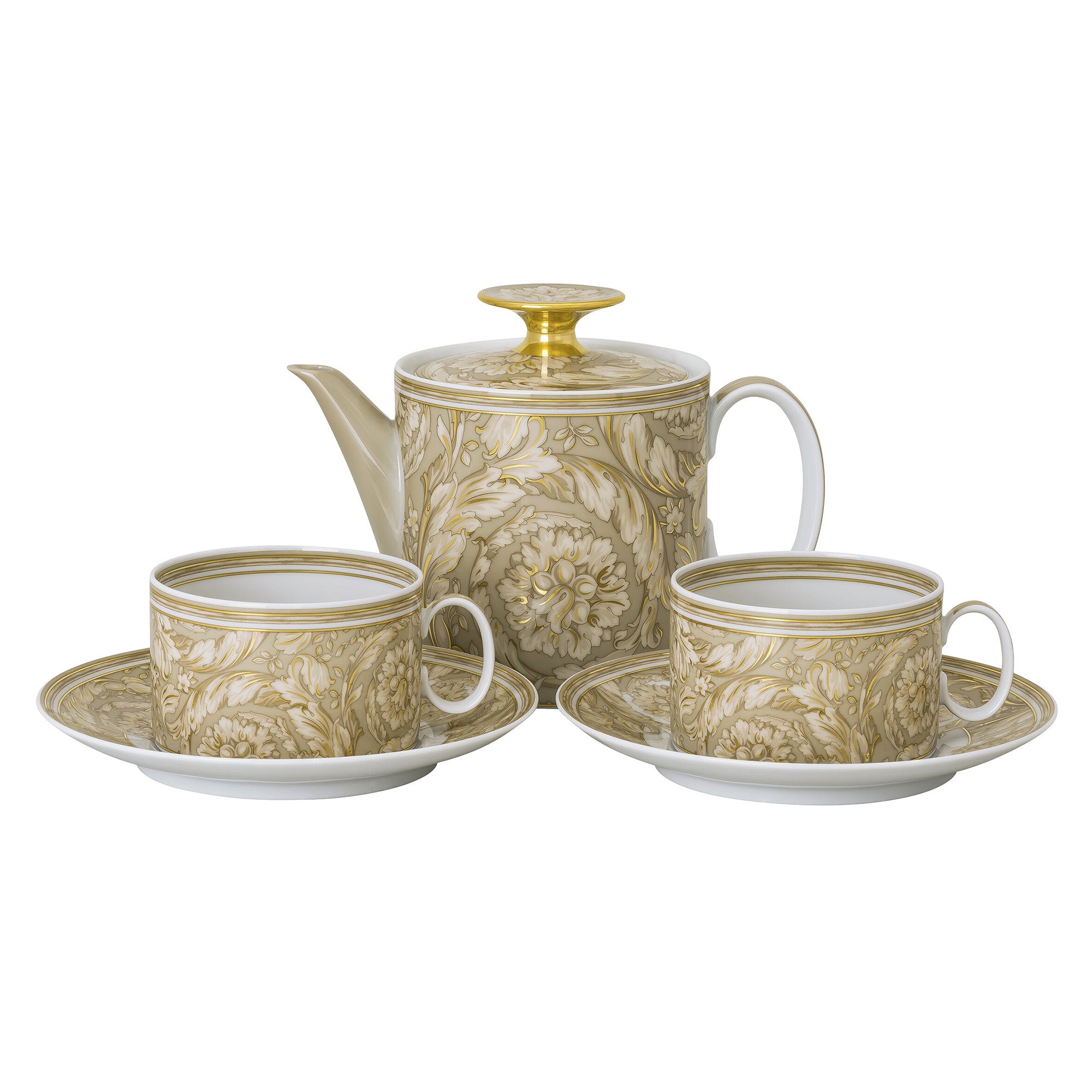 Set pentru ceai, 2 persoane, 200 ml, Barocco Beige - VERSACE