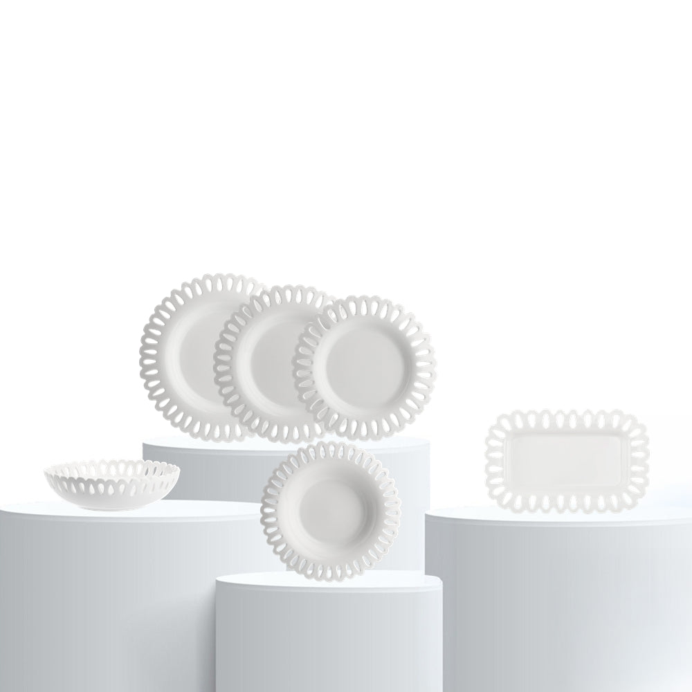 Set pentru cina, 22 piese, Giulietta - LA PORCELLANA BIANCA