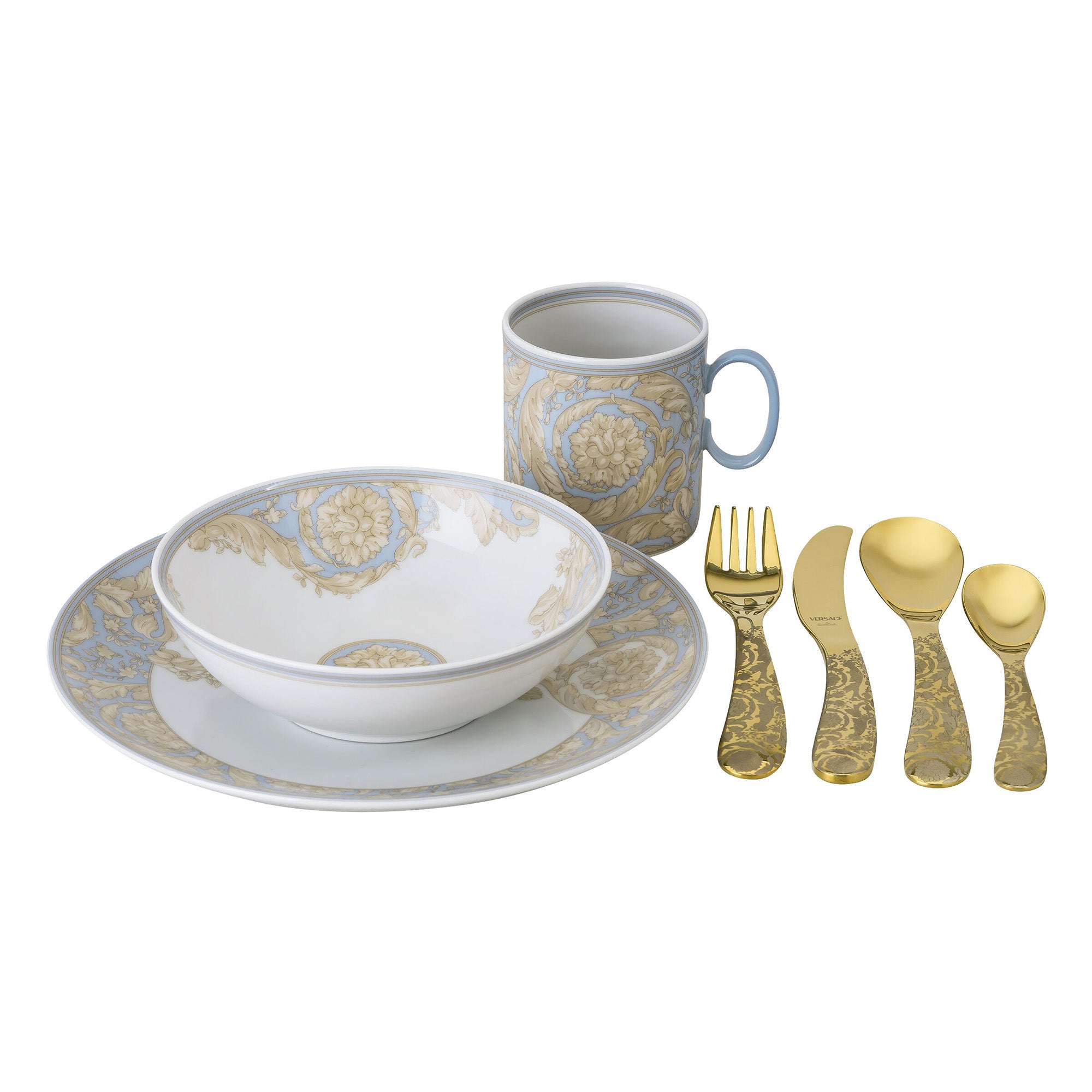 Set pentru copii, 7 piese, Barocco Blue - VERSACE
