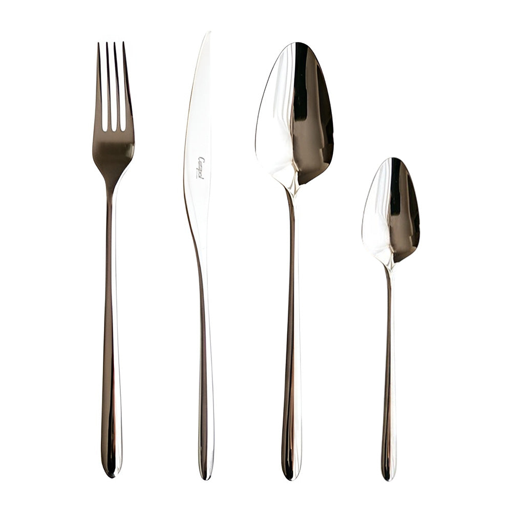 Set tacamuri din otel inoxidabil, 24 piese, Aires Mateus Champagne - CUTIPOL