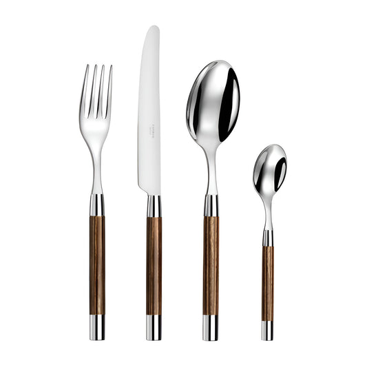 Set tacamuri din otel inoxidabil, 24 piese, Conty Bois - SIMONA'S COLLECTION