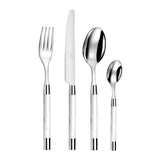 Set tacamuri din otel inoxidabil, 24 piese, Conty White - SIMONA'S COLLECTION