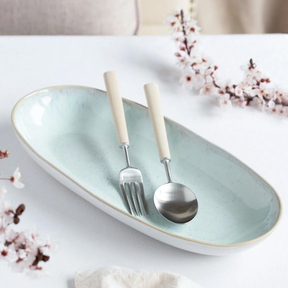 Set tacamuri din otel inoxidabil, 24 piese, Ebony Ivory - CUTIPOL