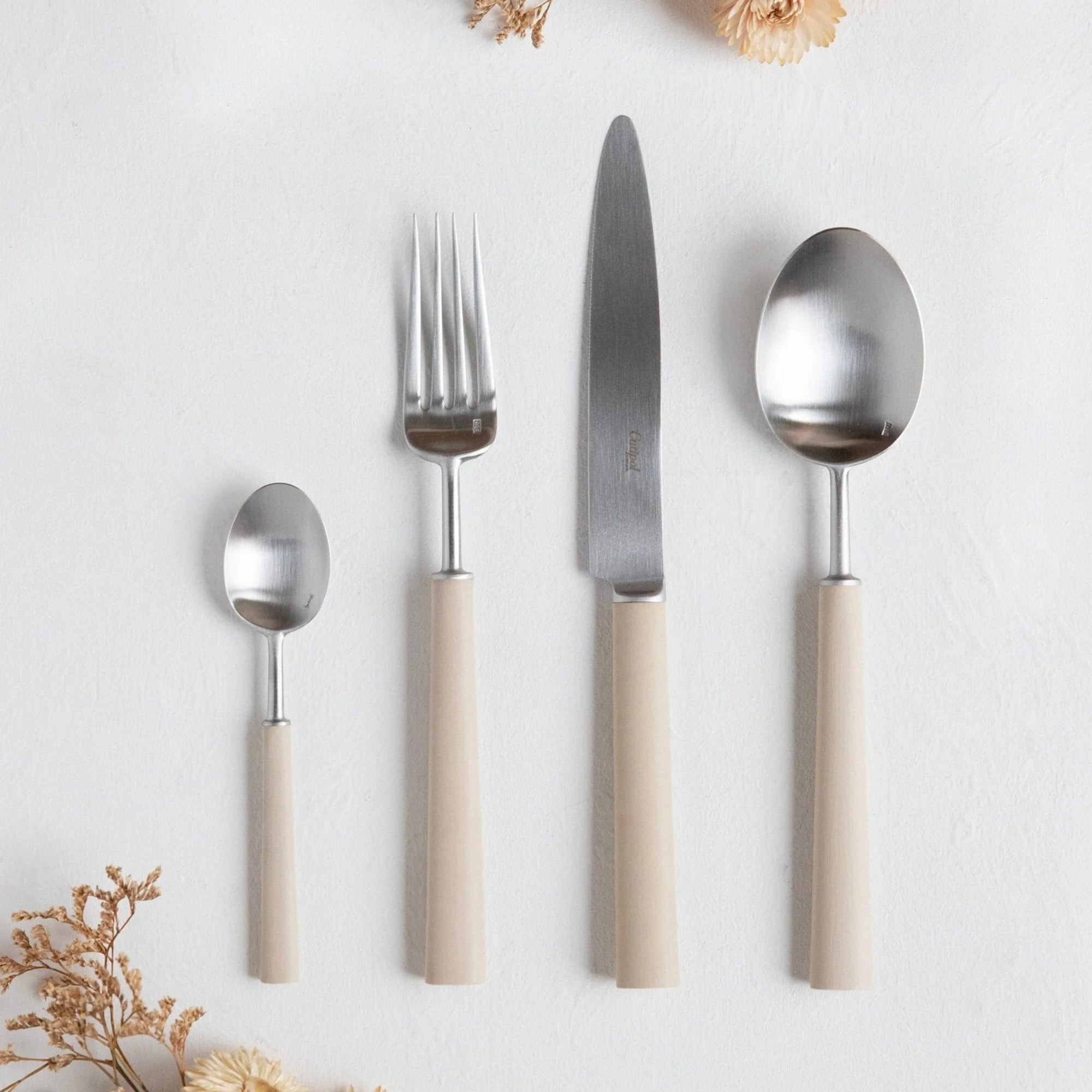 Set tacamuri din otel inoxidabil, 24 piese, Ebony Ivory - CUTIPOL
