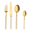 Set tacamuri din otel inoxidabil, 24 piese, Ebony Ivory Gold - CUTIPOL