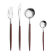 Set tacamuri din otel inoxidabil, 24 piese, Goa Brown - CUTIPOL