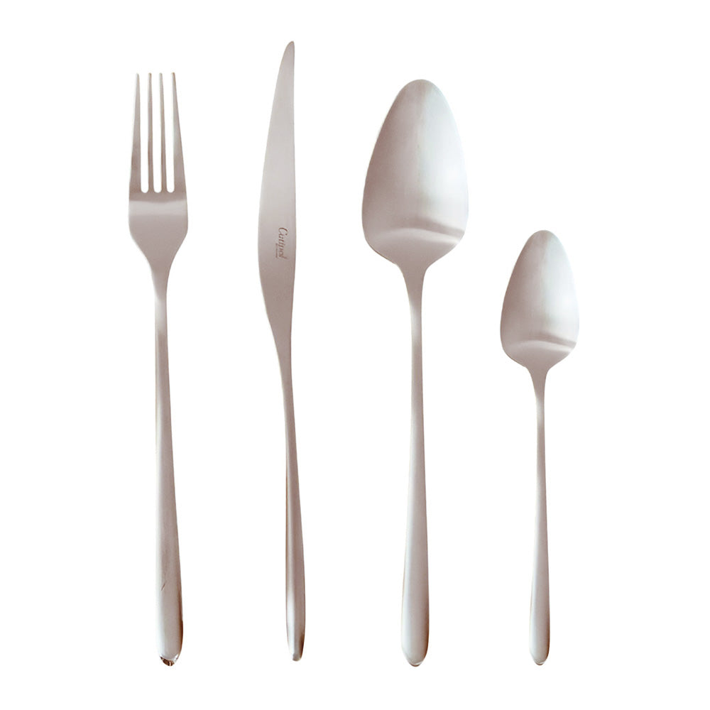 Set tacamuri din otel inoxidabil, 24 piese, Aires Mateus Matt Champagne - CUTIPOL