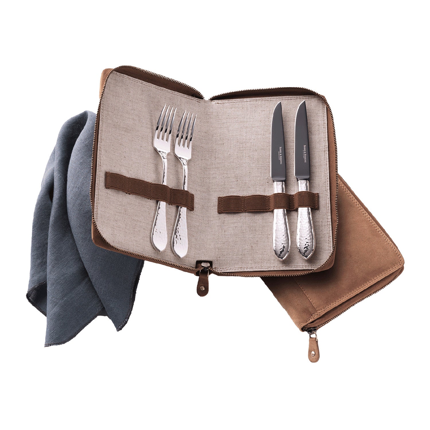 Set tacamuri placate cu argint Barbecue, 4 piese, Martele Frozen Black - ROBBE & BERKING