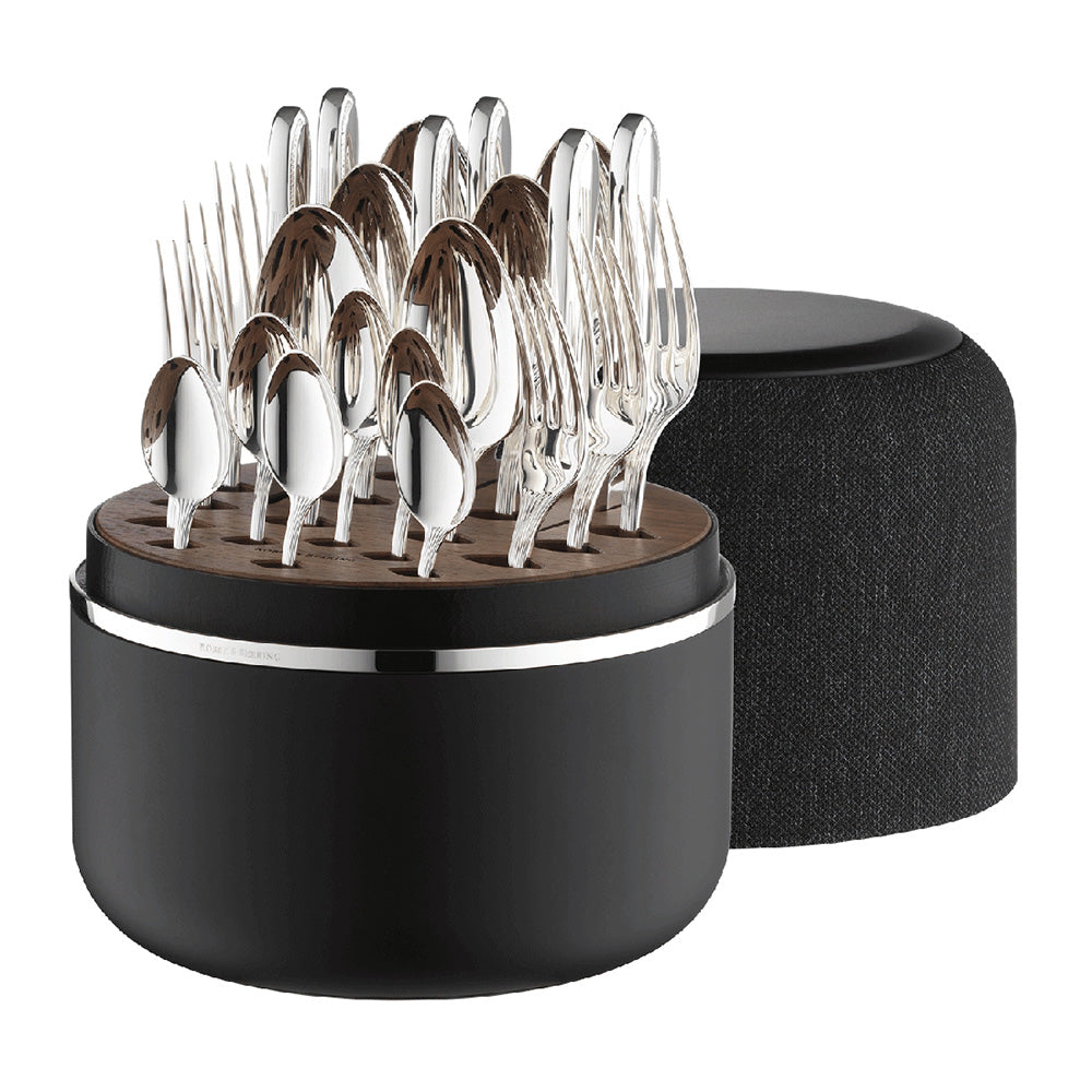 Set tacamuri placate cu argint masiv, 24 piese, cutie neagra, Belvedere - ROBBE & BERKING