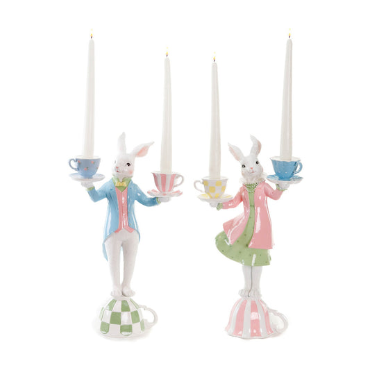 Sfesnic 2 brate iepure, roz/albastru, 41 cm - SIMONA'S COLLECTION