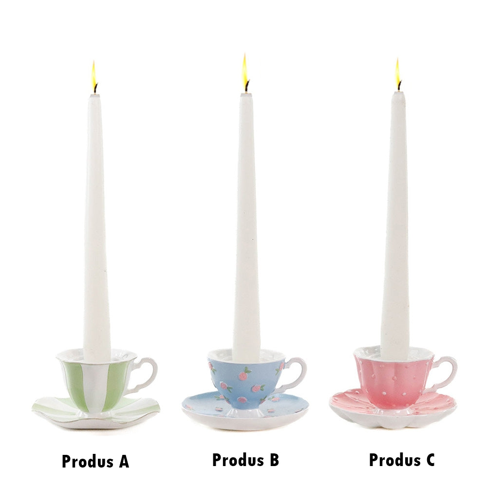 Sfesnic ceasca, verde/albastru/roz, 11 cm - SIMONA'S COLLECTION