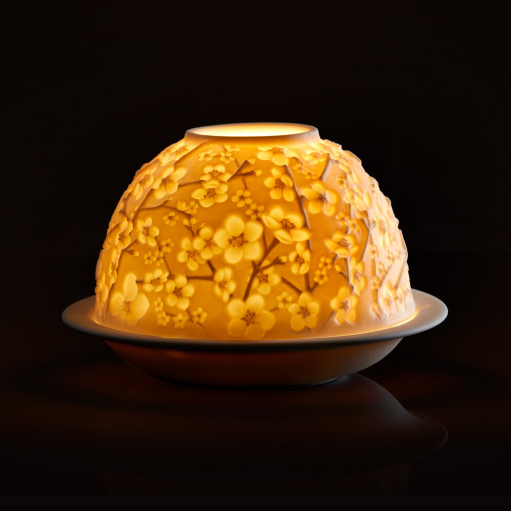 Sfesnic din portelan cu LED, Cherry Blossoms, Votivelights - BERNARDAUD