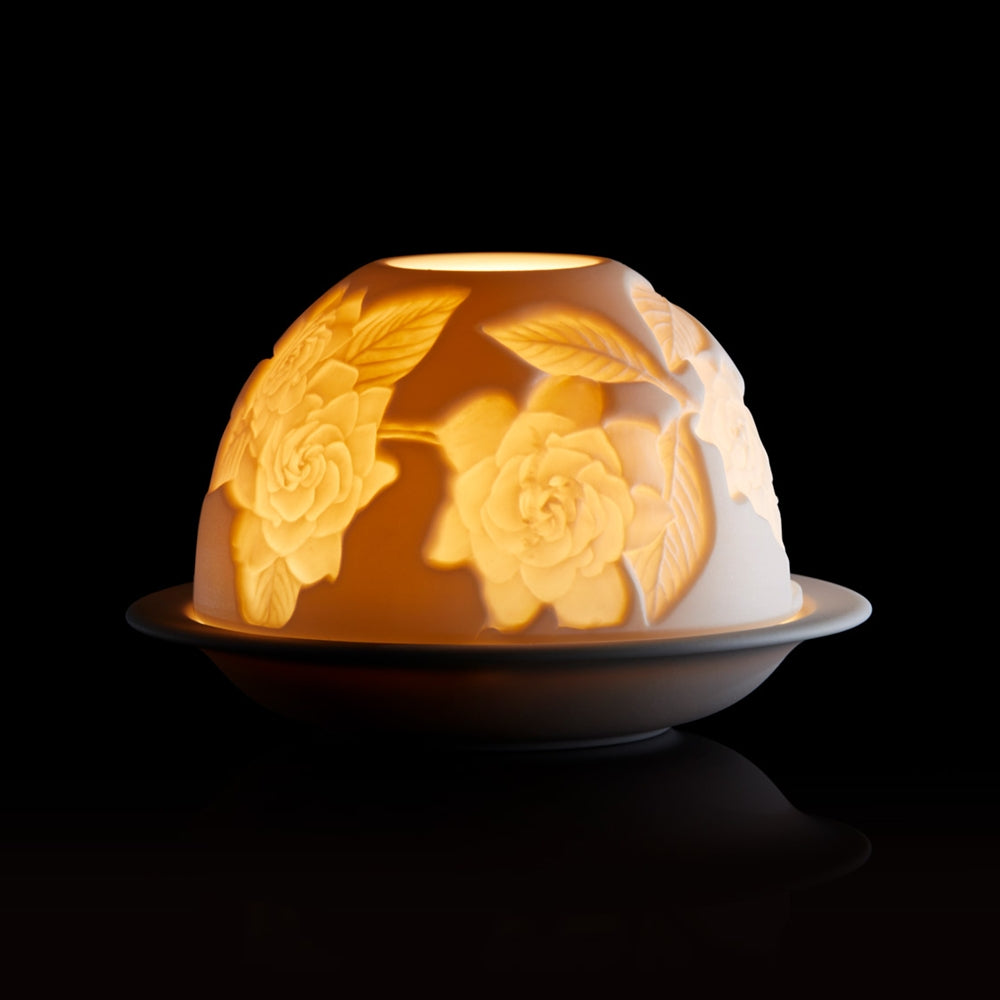 Sfesnic din portelan cu LED, Gardenia's Flowers, Votivelights - BERNARDAUD