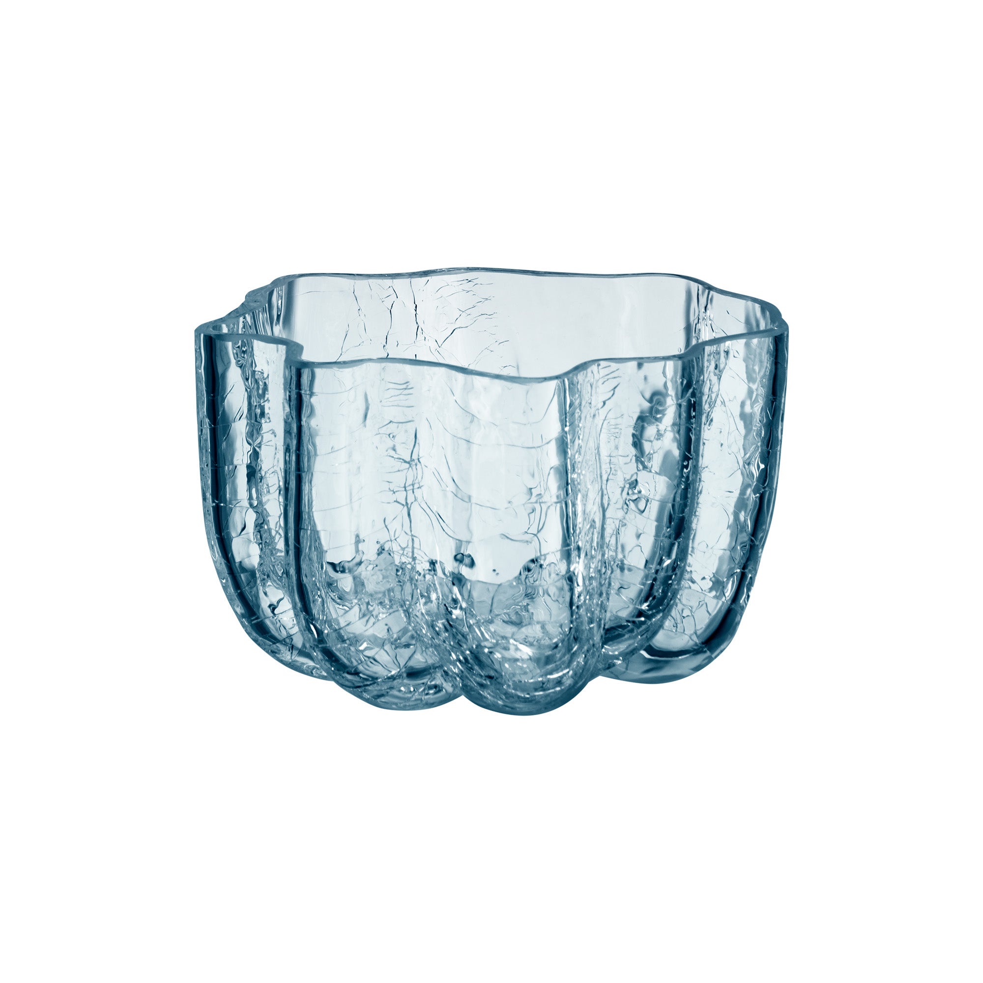 Sfesnic din sticla, Blue, 5.8 cm, Crackle by Asa Jungnelius - KOSTA BODA