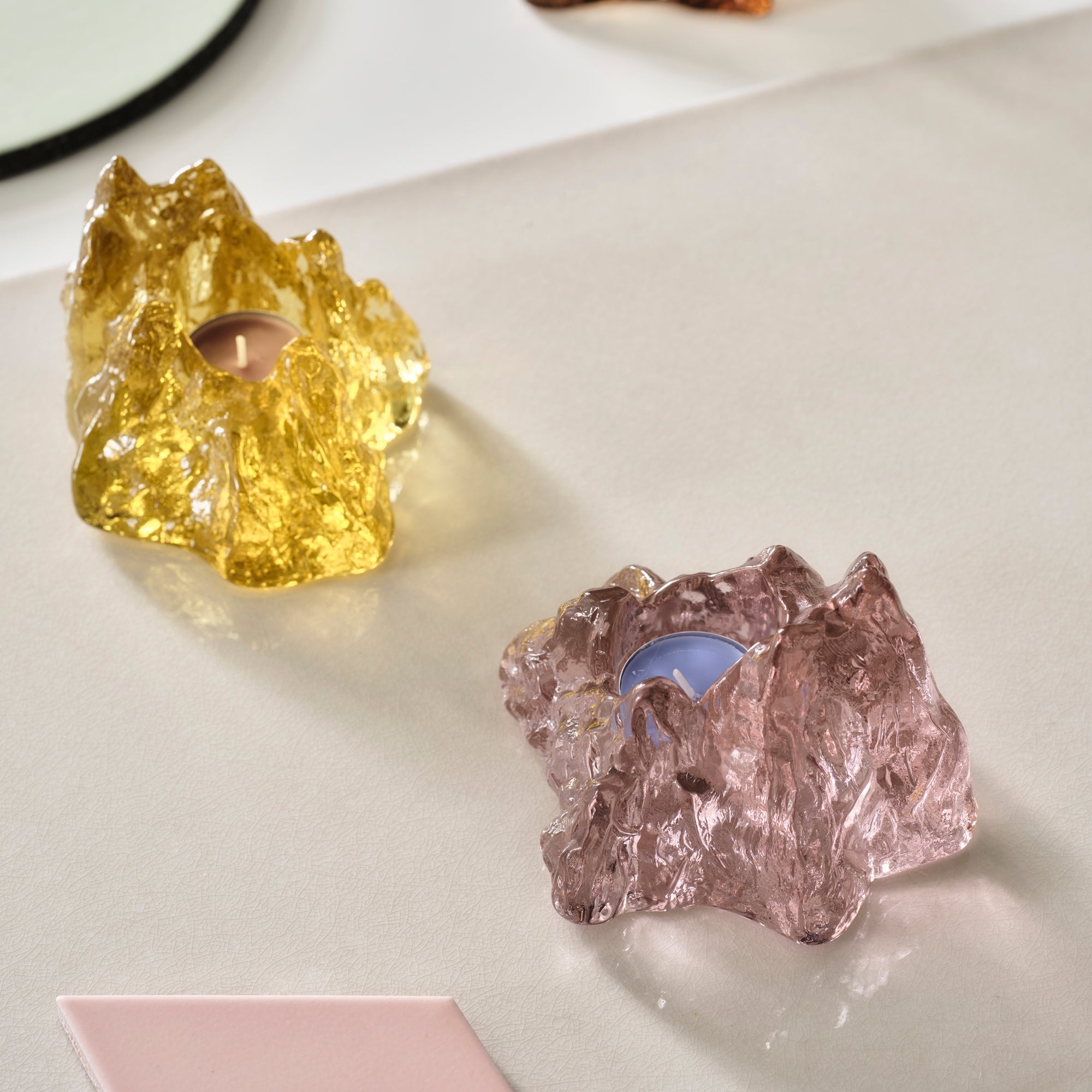 Sfesnic din sticla cristalina, Pink, 14 cm, The Rock by Hanna Hansdotter - KOSTA BODA