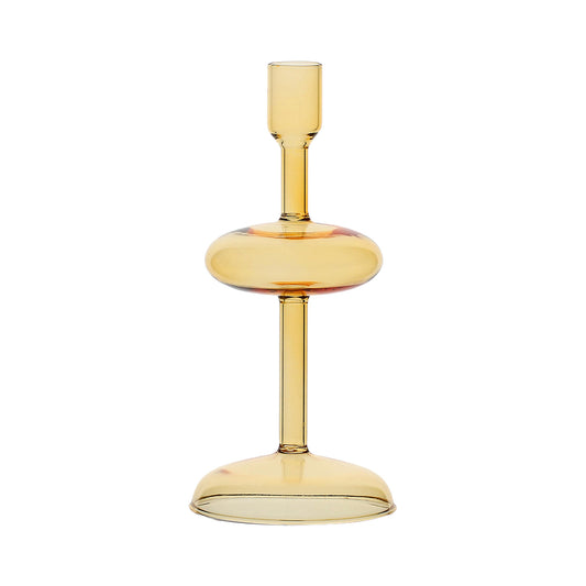 Sfesnic din sticla, galben, 23 cm, Soffusi - SIMONA'S COLLECTION