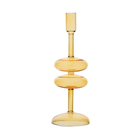 Sfesnic din sticla, galben, 29 cm, Soffusi - SIMONA'S COLLECTION