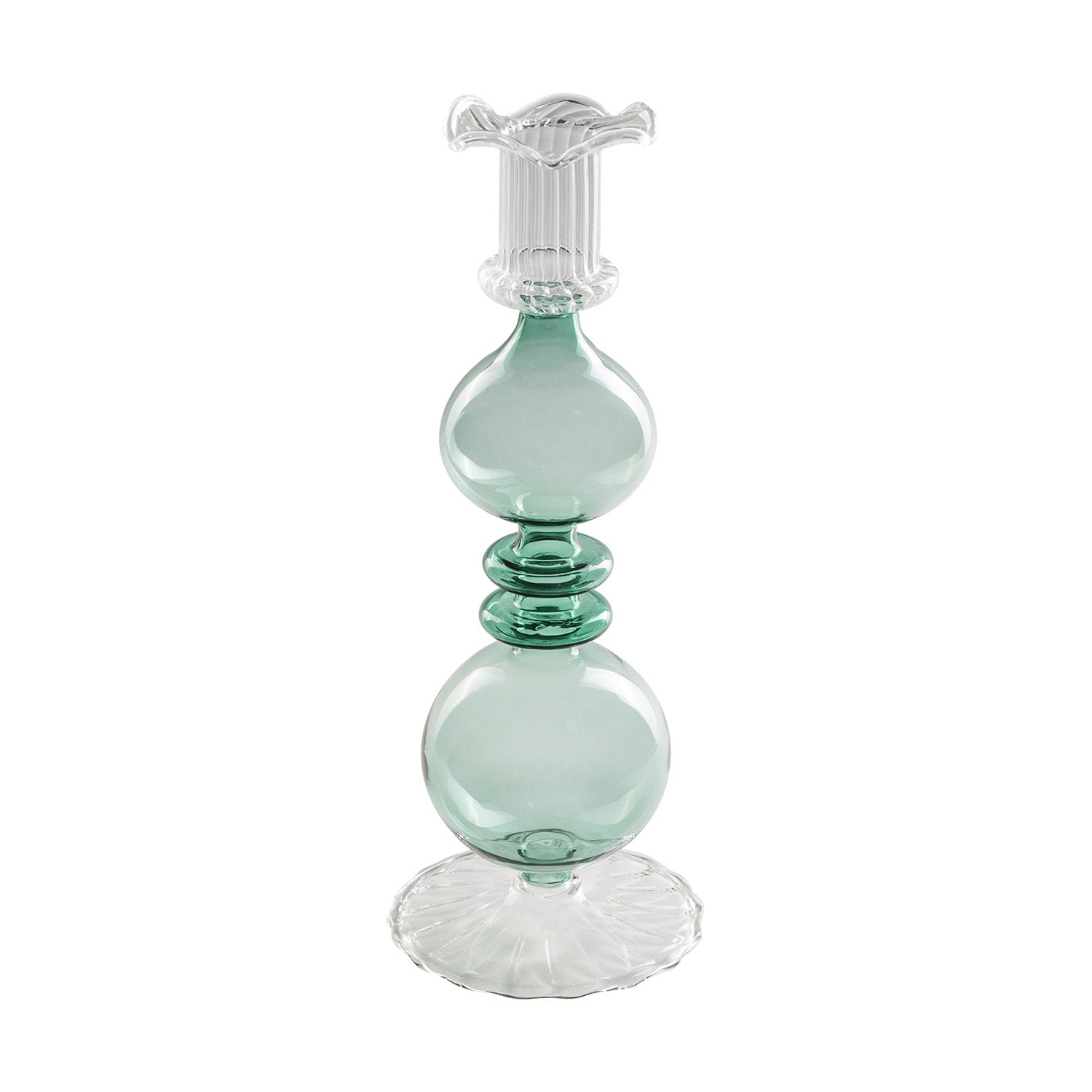 Sfesnic din sticla, verde, 24.5 cm, Allacorte - SIMONA'S COLLECTION