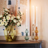 Sfesnic din sticla, ambra, 28 cm, Allacorte - SIMONA'S COLLECTION