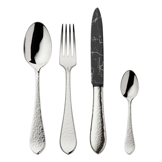 Set tacamuri placate cu argint, 24 piese, Martele Marble Cut - ROBBE & BERKING