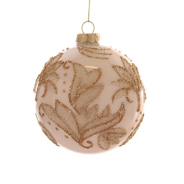 Glob din sticla, alb, 12 cm, Meztli - Simona's Christmas