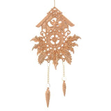 Ornament cuckoo, 18.5cm, auriu, - Simona's Christmas