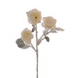 Floare decorativa Trandafir, alb, 76 cm, Lea - Simona's Christmas
