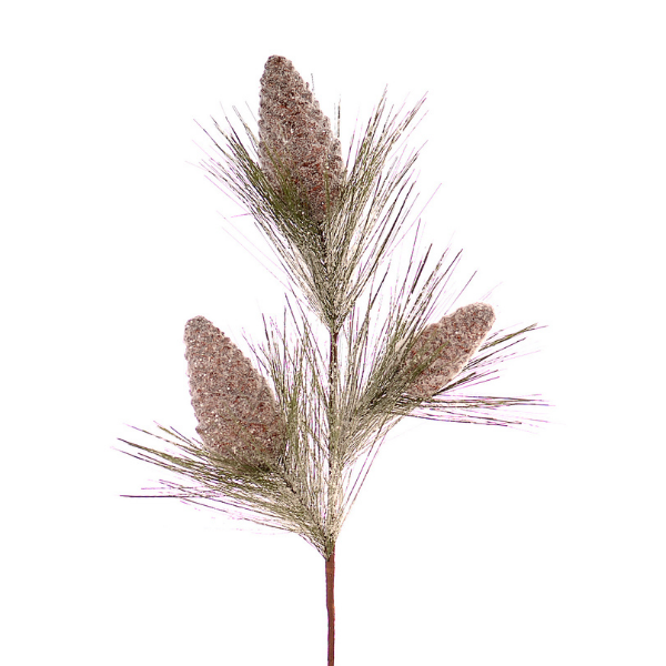 Ramura decorativa Pin, maro, 90 cm - Simona's Christmas