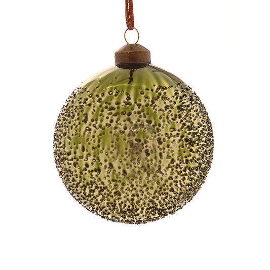 Glob din sticla, verde, 12 cm, Absalom - Simona's Christmas