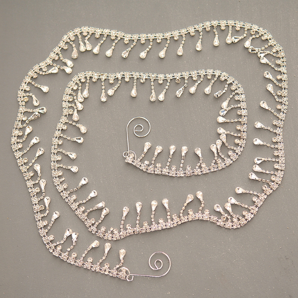 Ghirlanda decorativa, 157cm, argintiu, Elise - Simona's Christmas