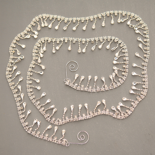 Ghirlanda decorativa, 157cm, argintiu, Elise - Simona's Christmas