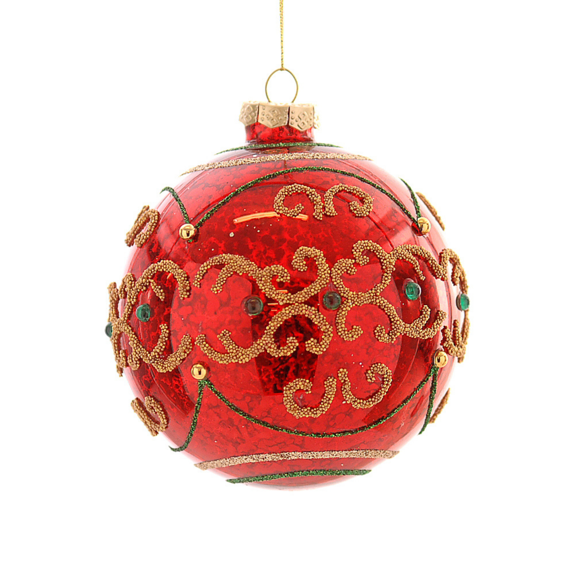 Glob din sticla, rosu, 10 cm, Adriel  - Simona's Christmas