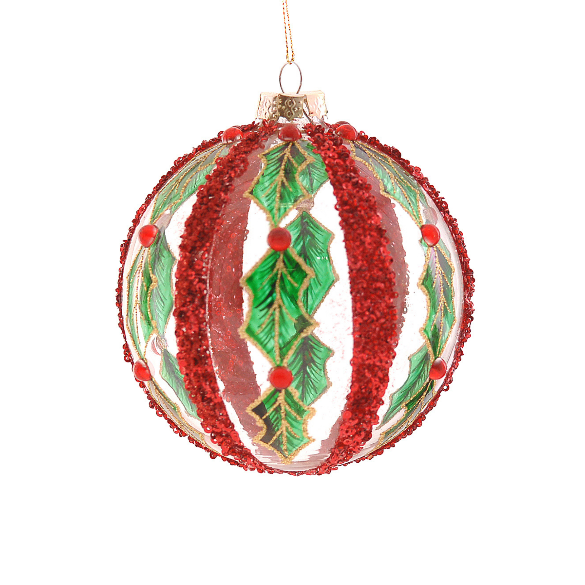 Glob din sticla, multicolor, 10 cm, Holy Stripes - Simona's Christmas