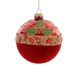 Glob din sticla, rosu, 10 cm, Holly Top - Simona's Christmas