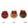 Glob decorativ, rosu/auriu/verde, 14 cm, Adelyn - Simona's Christmas