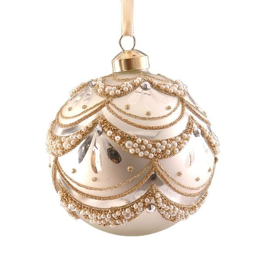 Glob din sticla, auriu, 10 cm, Lewan - Simona's Christmas