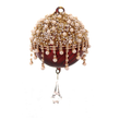 Glob din sticla cu perle, burgundy, 10 cm, Gloria - Simona's Christmas