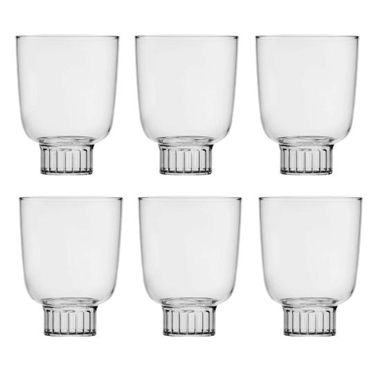 Set 6 pahare pentru apa, Clear, Liberta by Margherita Rui - ICHENDORF
