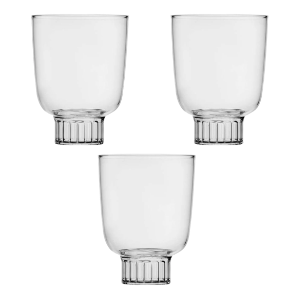 Set 3 pahare pentru apa, Clear, Liberta by Margherita Rui - ICHENDORF