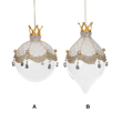 Glob din sticla, alb, 14 cm, Sievi - Simona's Christmas