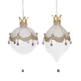 Glob din sticla, alb, 14 cm, Sievi - Simona's Christmas