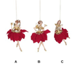 Ornament pentru brad, inger, 16.5 cm, rosu  - Simona's Christmas