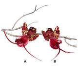 Ornament pentru brad, burgundy, 18 cm, Flying Bird - Simona's Christmas